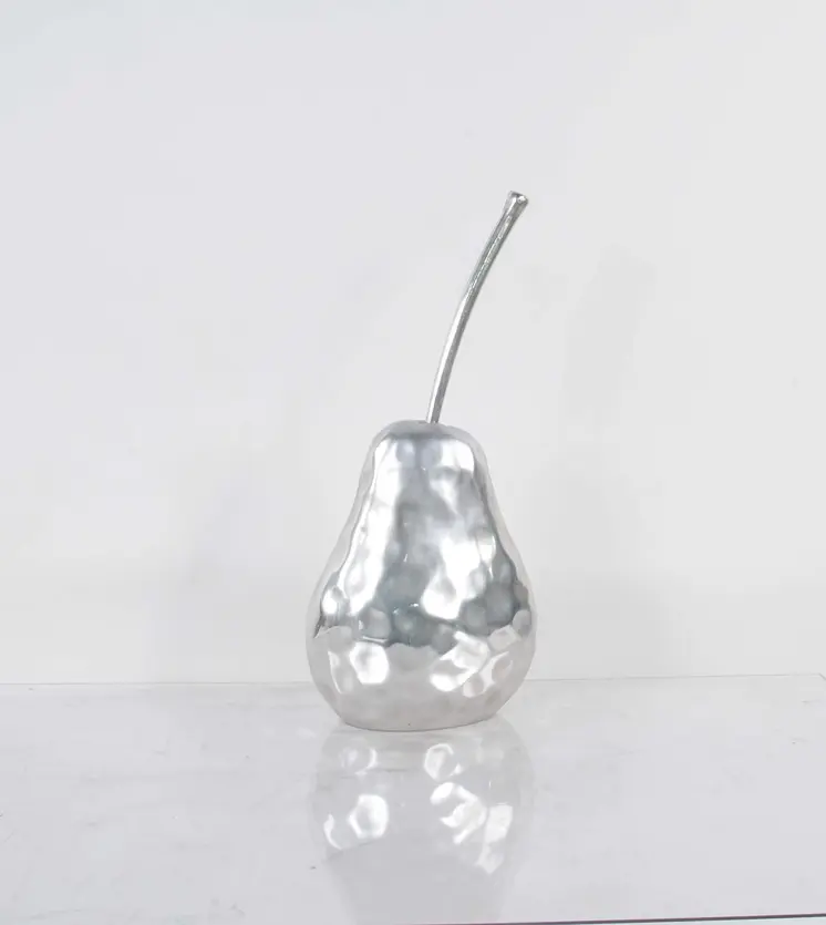 Delicious Hammered Finish Pear Statue