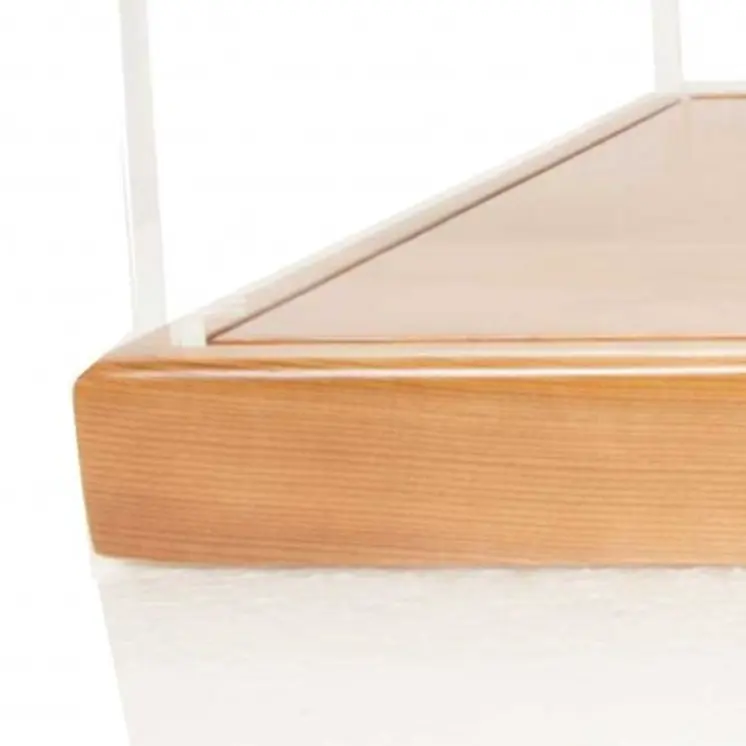 28" Wood Brown Glass Standard Display Stand
