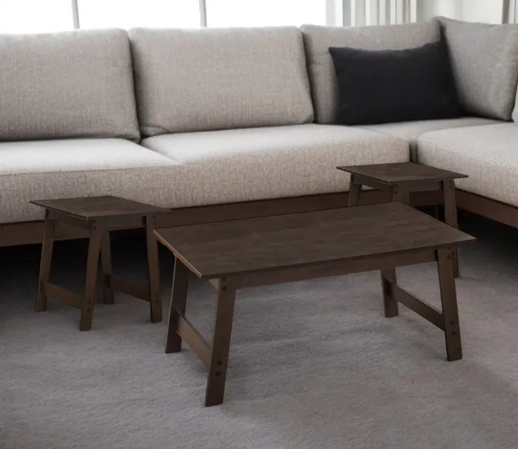 Set of Three 36" Espresso Coffee Table