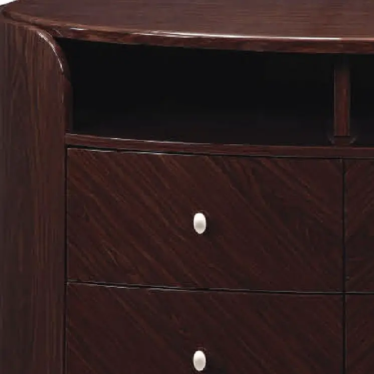 47" Dark Brown Cabinet Enclosed Storage TV Stand