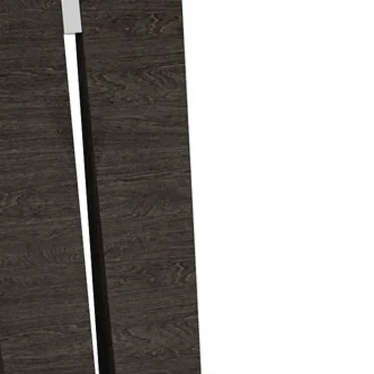 Set of Two Gray And Dark Brown Upholstered Dining Side Chairs