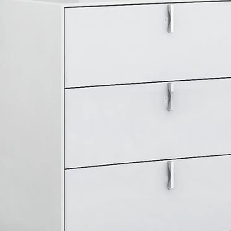 62" X 19" X 30" White  Dresser
