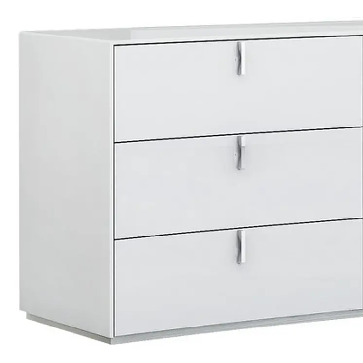 62" X 19" X 30" White  Dresser