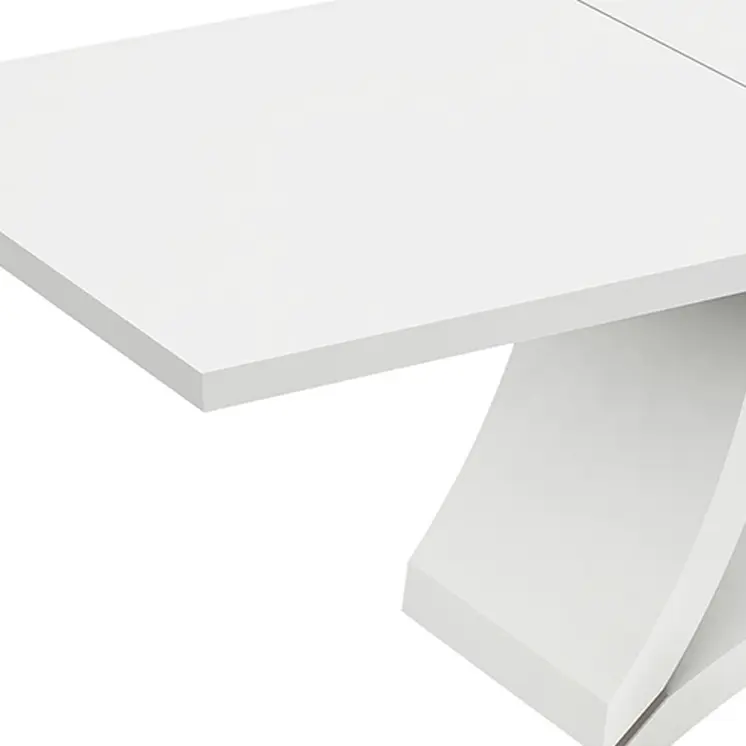 98" White Solid Manufactured Wood Dining Table
