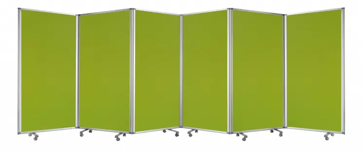 212 X 1 X 71 Green Metal 6 Panel Screen