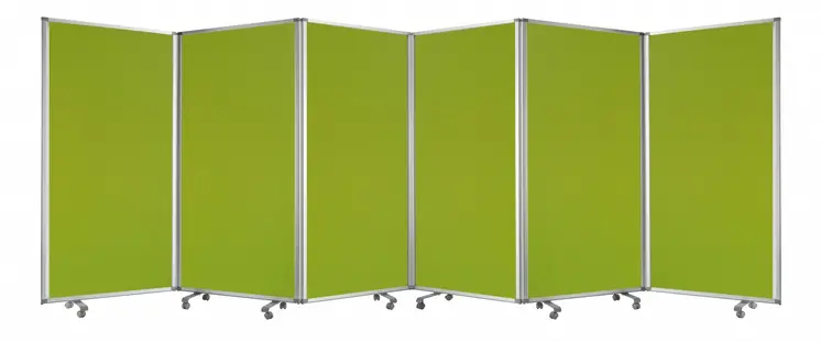 212 X 1 X 71 Green Metal 6 Panel Screen