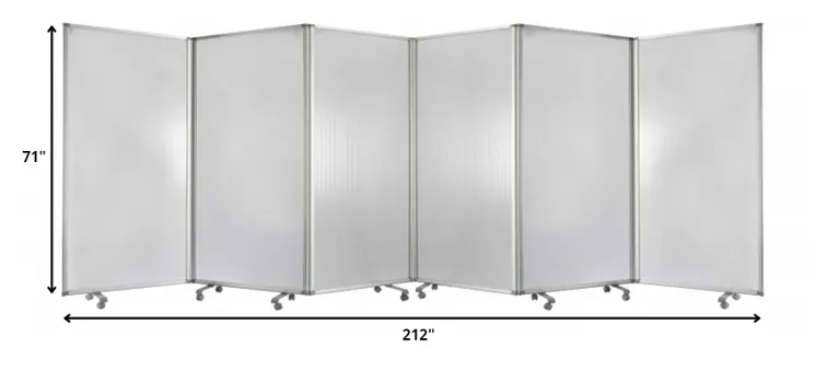 212 X 1 X 71 Clear Metal 6 Panel Resilient Screen