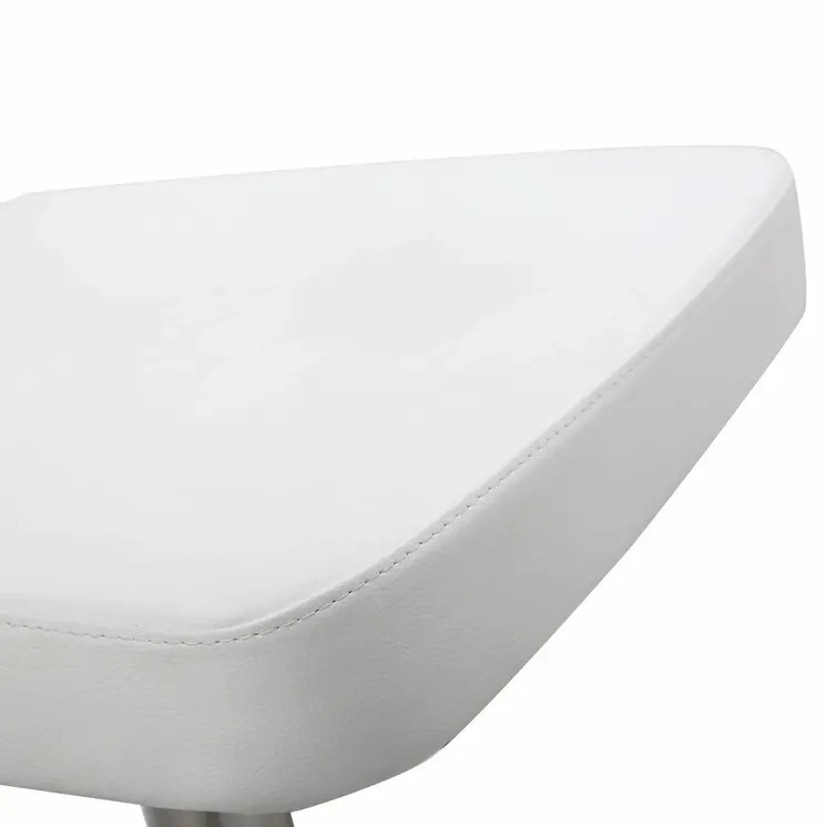 20 " White And Silver Stainless Steel Bar Chair