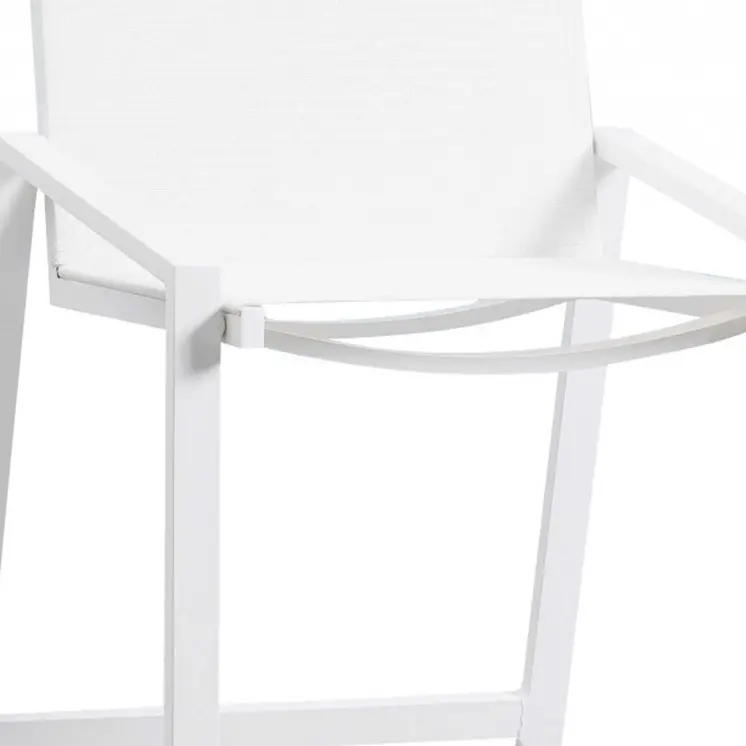 28" White Iron and Stainless Steel Counter Height Bar Chair