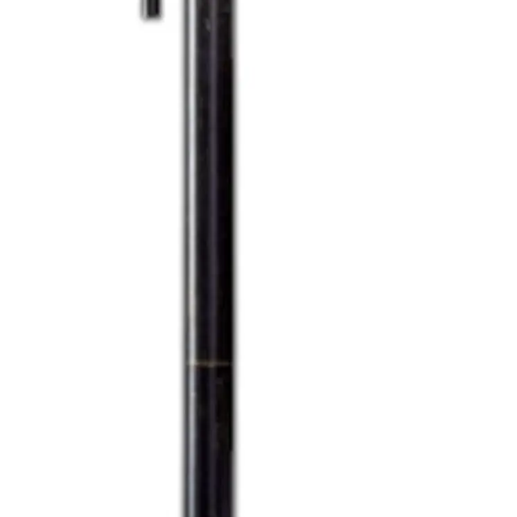 61" Bronze Metal Floor Lamp With Beige Fabric Shade
