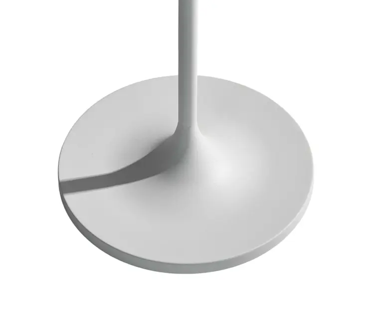 60" White Floor Lamp With White Fabric Drum Shade
