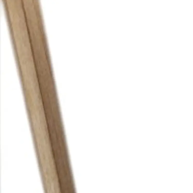60" Natural Metal Tripod Floor Lamp With White Fabric Drum Shade