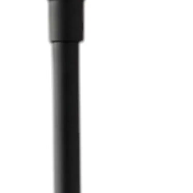 73" Black And White Torchiere Floor Lamp With White Acrylic Cone Shade