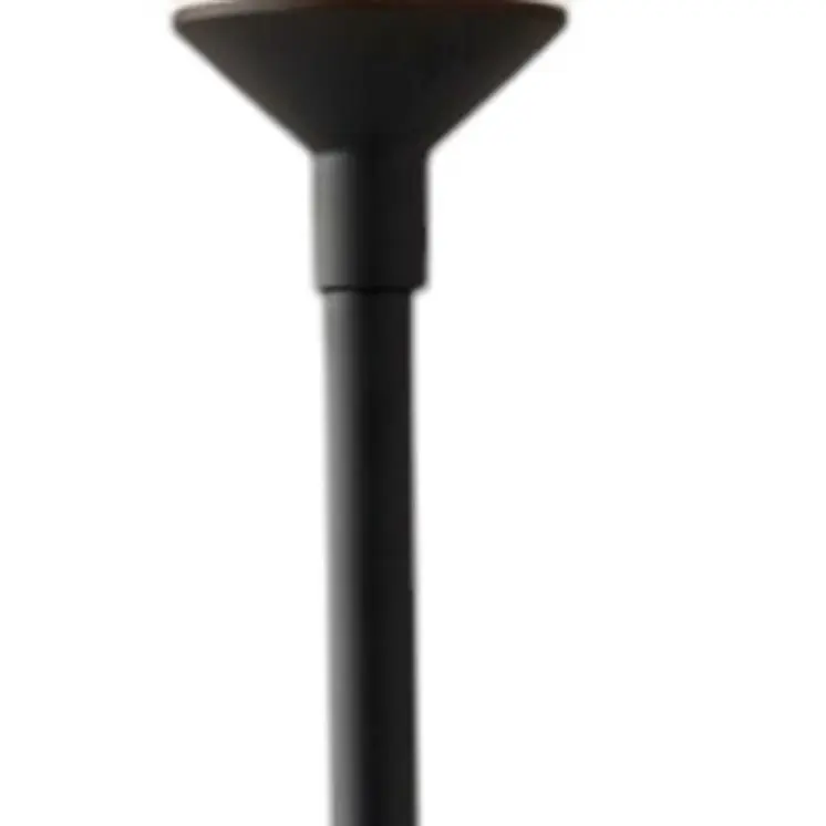 73" Black And White Torchiere Floor Lamp With White Acrylic Cone Shade