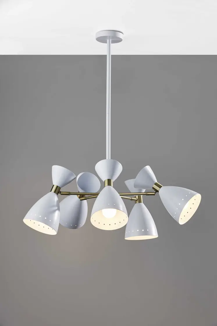 Cinco Diabolo Adjustable White Metal Pendant