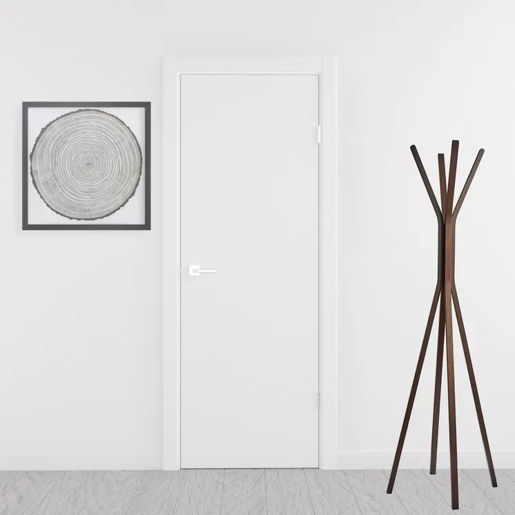 68" Brown Wood Four Hook Freestanding Coat Rack