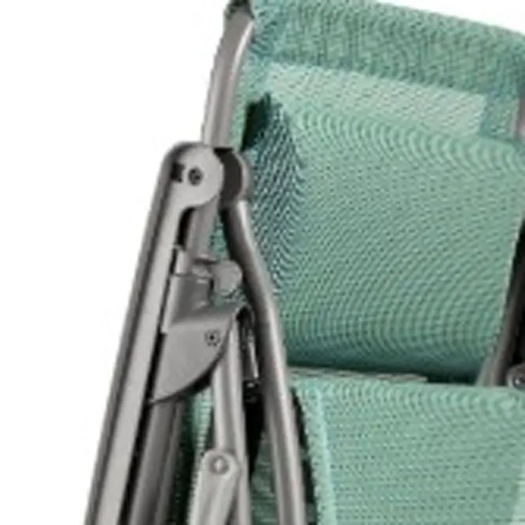27" Green Metal Outdoor Zero Gravity Chair with Green Cushion