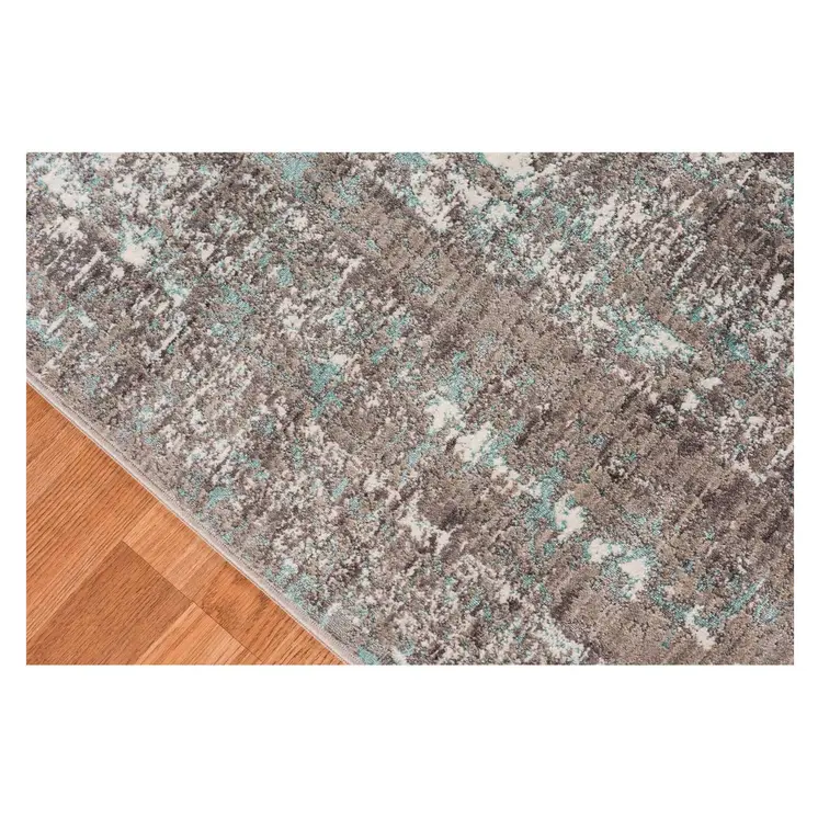 4' X 6' Ivory And Gray Abstract Area Rug