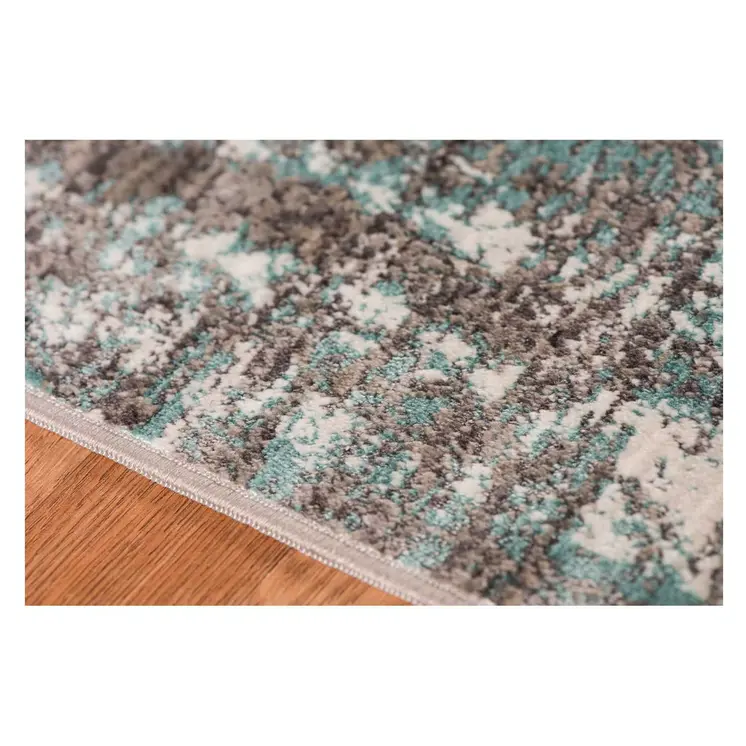 4' X 6' Ivory And Gray Abstract Area Rug