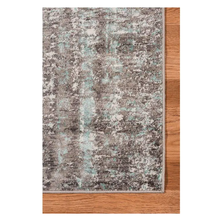 4' X 6' Ivory And Gray Abstract Area Rug