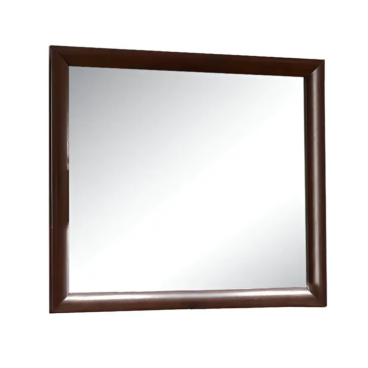 35" Espresso Wood Framed Mounted Dresser Mirror