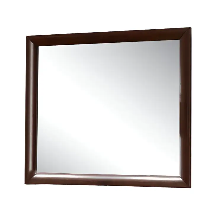 35" Espresso Wood Framed Mounted Dresser Mirror