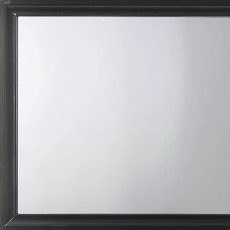 36" Black Wood Framed Mounted Dresser Mirror