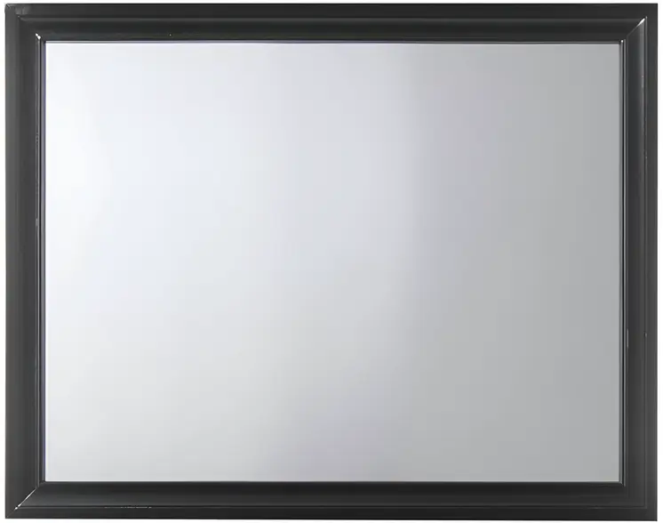 36" Black Wood Framed Mounted Dresser Mirror