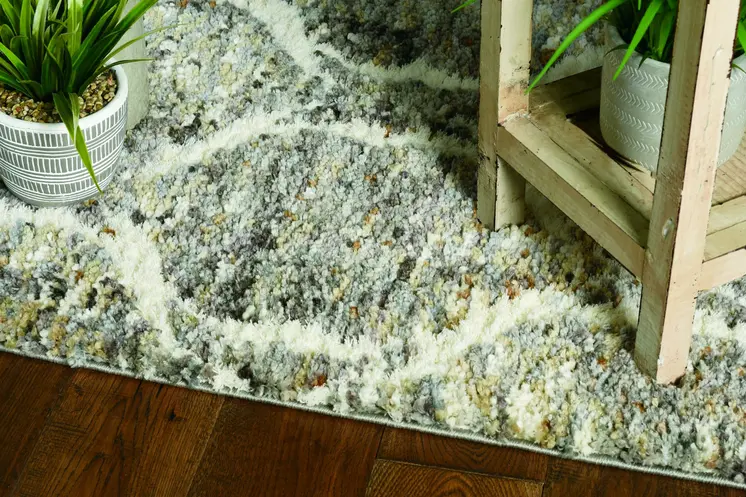 3' X 5' Gray Trellis Area Rug