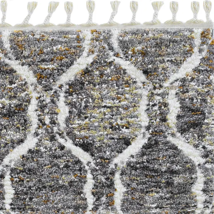 3' X 5' Gray Trellis Area Rug