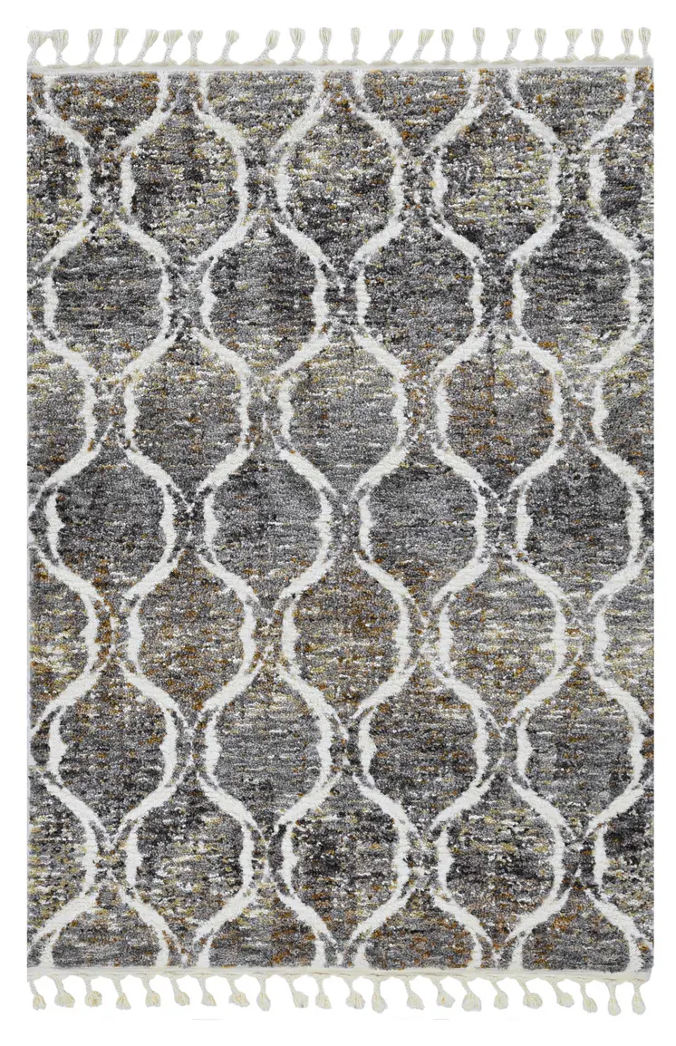 3' X 5' Gray Trellis Area Rug