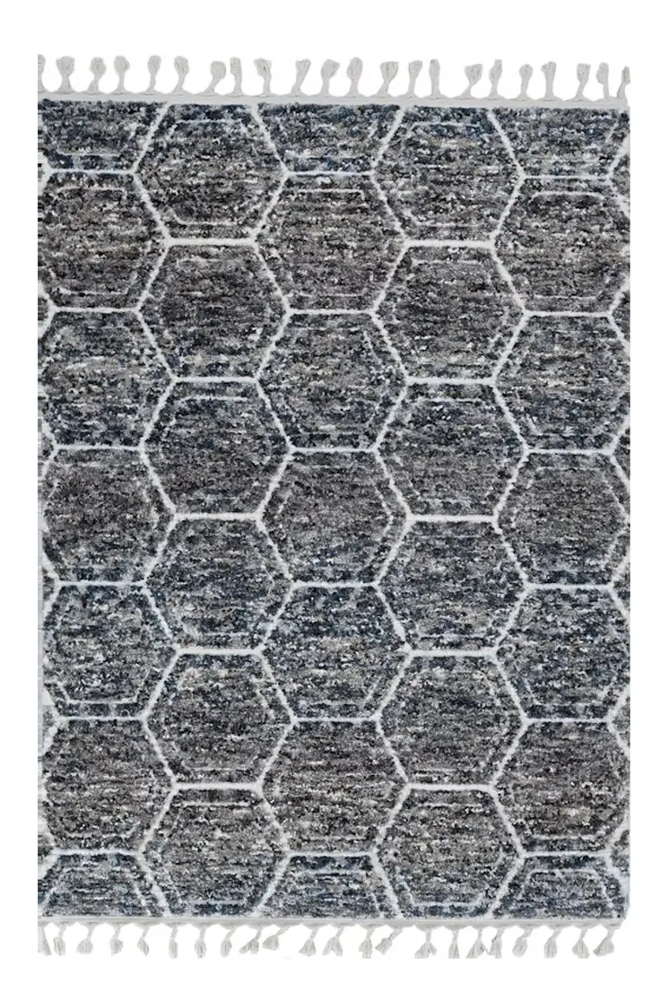 3' X 5' Gray Geometric Area Rug