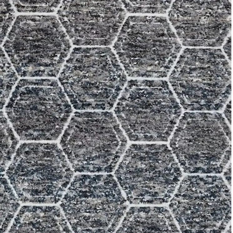 9' X 13' Gray Geometric Area Rug
