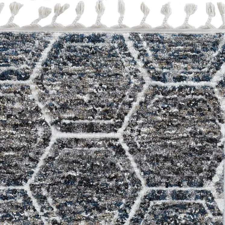 9' X 13' Gray Geometric Area Rug