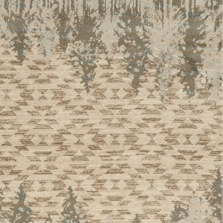8' X 10' Ivory Southwestern Indoor Outdoor Area Rug