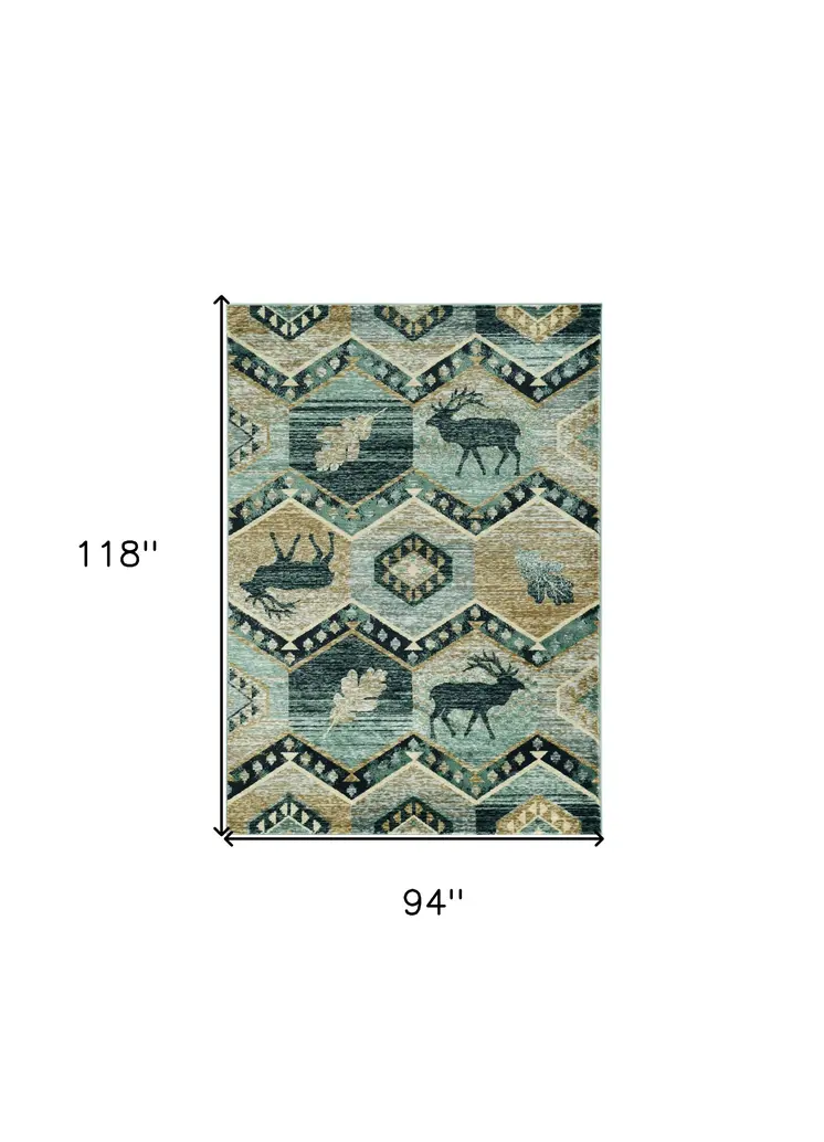 8' X 10' Seafoam Lodge Area Rug