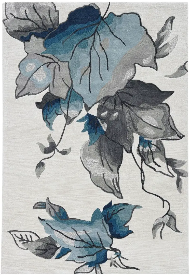 3' X 5' Ivory Floral Indoor Outdoor Area Rug