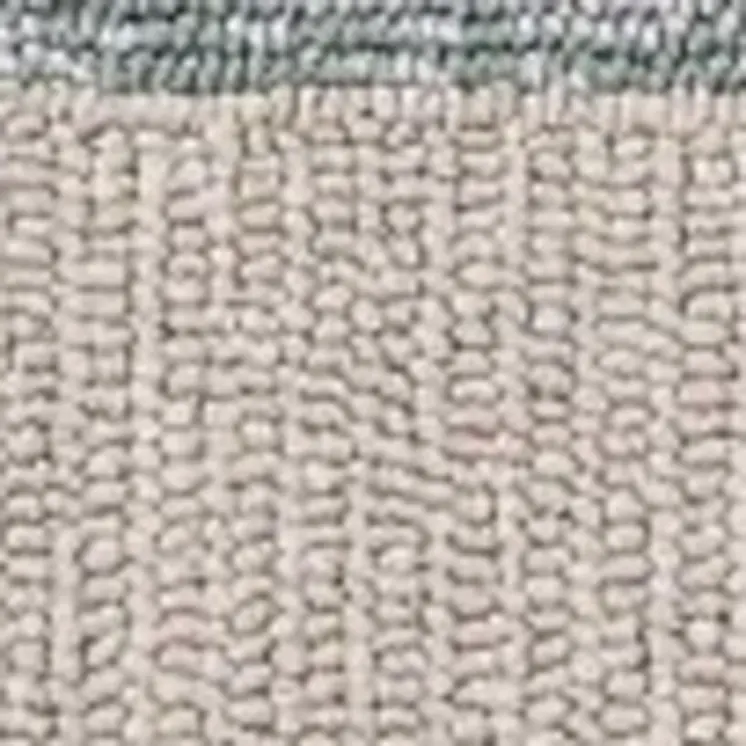5' X 8' Tan Ivory and Blue Geometric Hand Tufted Area Rug
