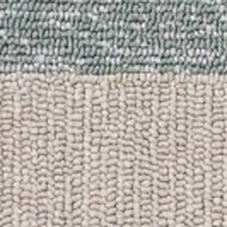 5' X 8' Tan Ivory and Blue Geometric Hand Tufted Area Rug