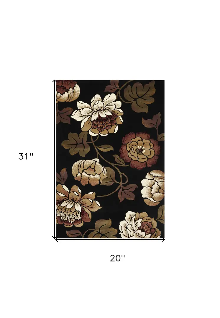 2' X 3' Black Area Rug