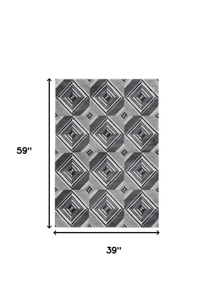 3' X 5' Gray Area Rug