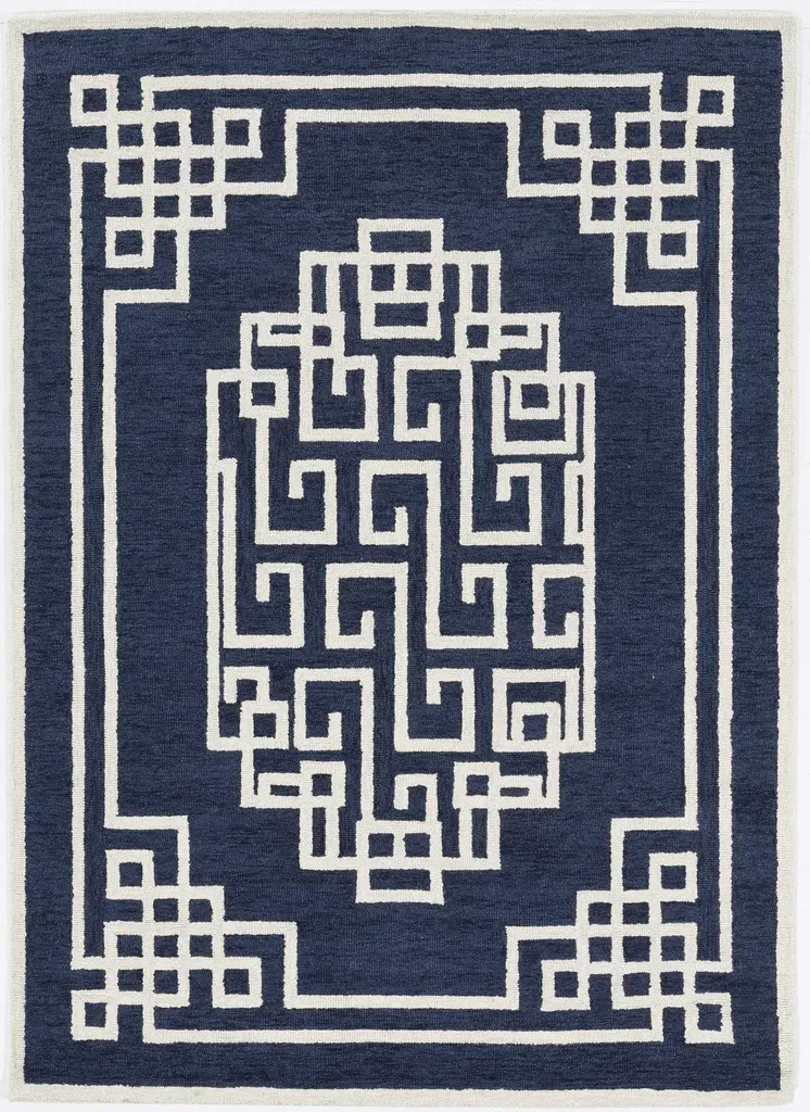 2' X 4' Ivory Wool Medallion Hand Tufted Area Rug