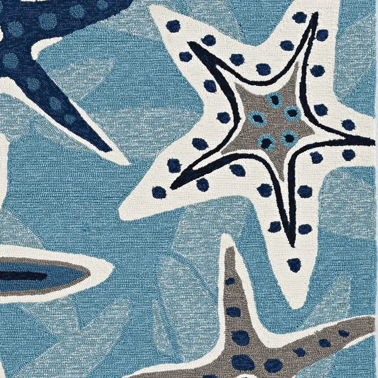 8' X 10' Blue Hand Tufted Area Rug
