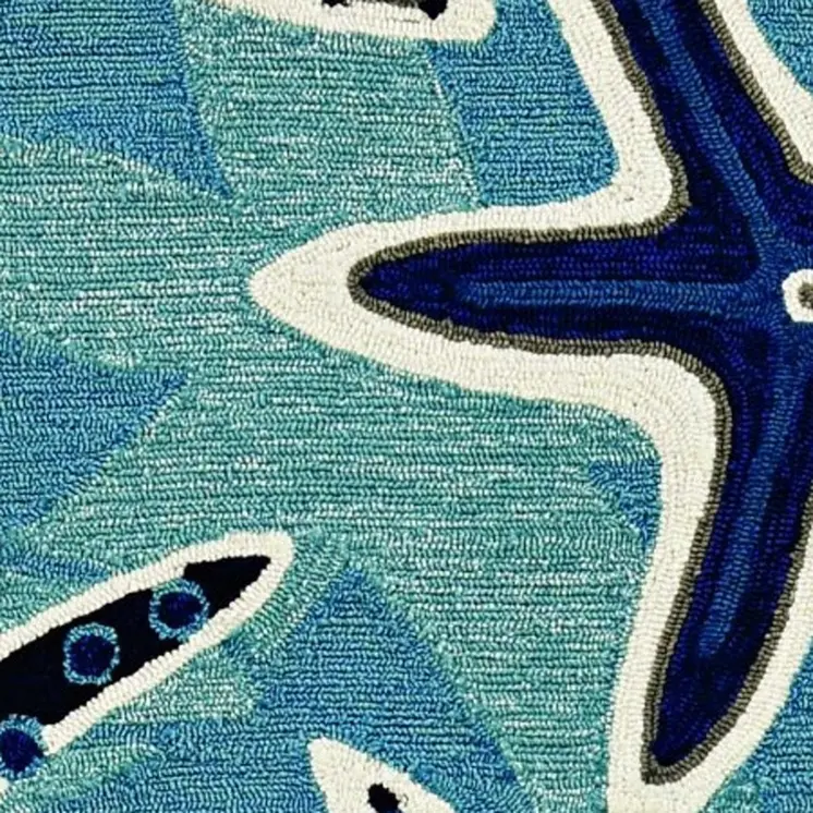 8' X 10' Blue Hand Tufted Area Rug