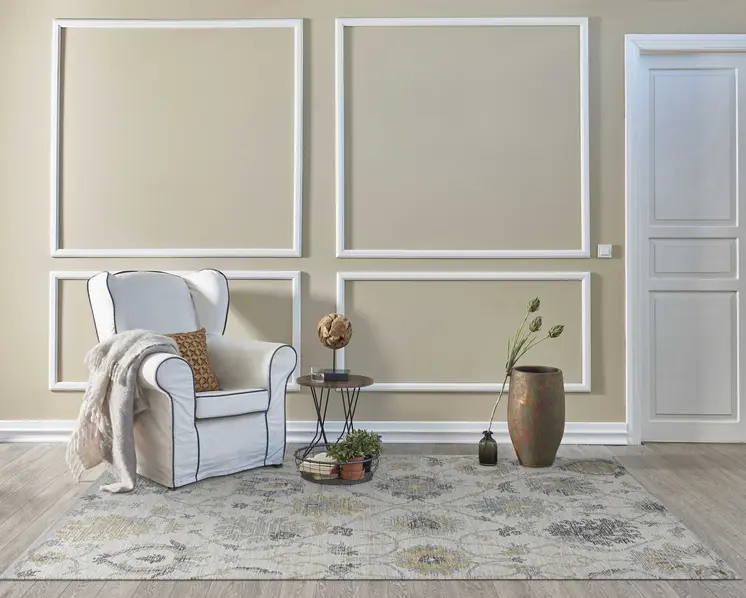 9' X 13' Ivory Wool Floral Hand Tufted Area Rug
