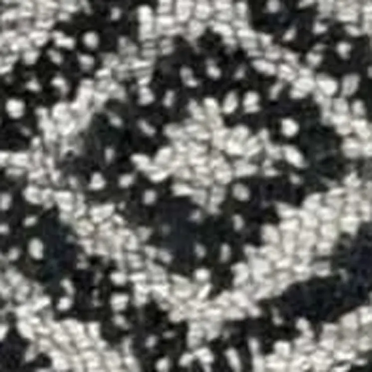 8' X 11' Gray And Black Wool Geometric Hand Tufted Area Rug