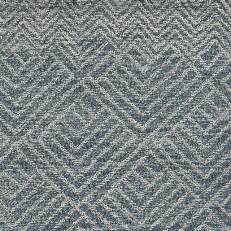 9' X 13' Gray Wool Geometric Hand Tufted Area Rug