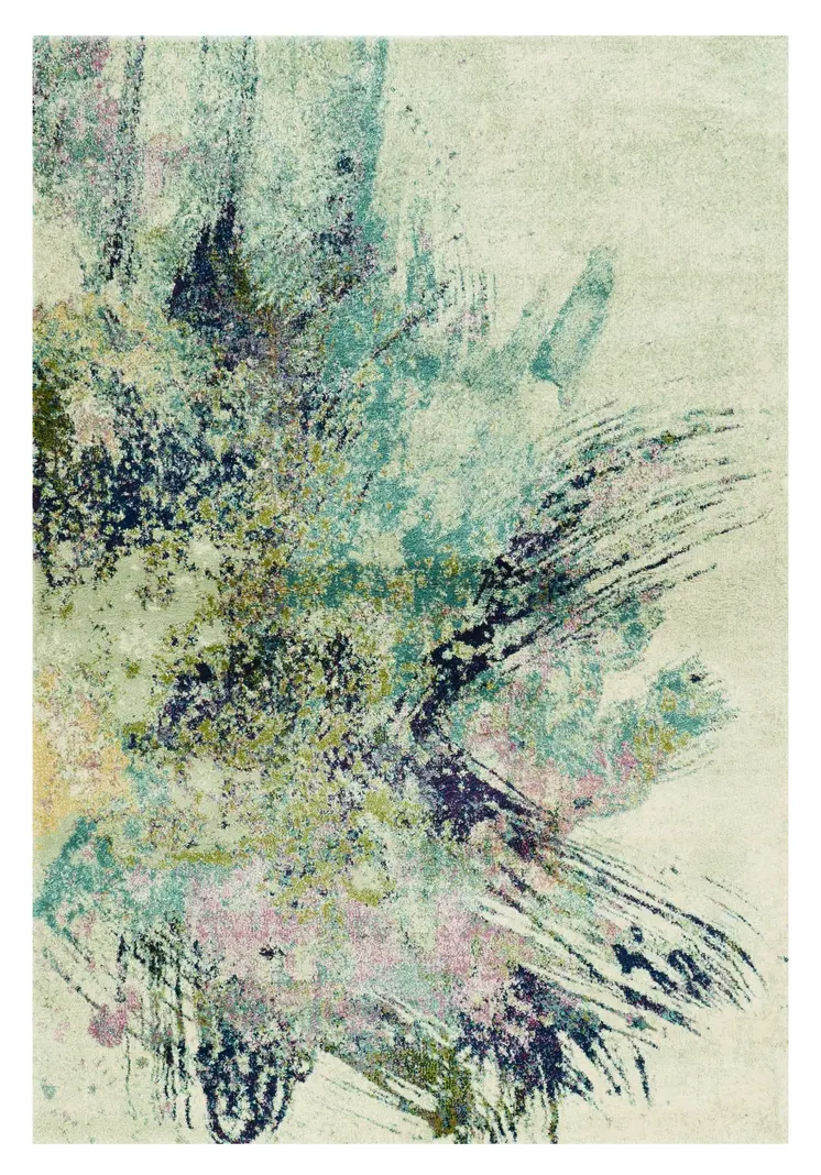 3' X 5' Ivory Abstract Area Rug