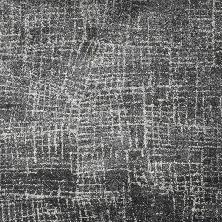 5' X 8' Gray And Dark Gray Abstract Distressed Area Rug