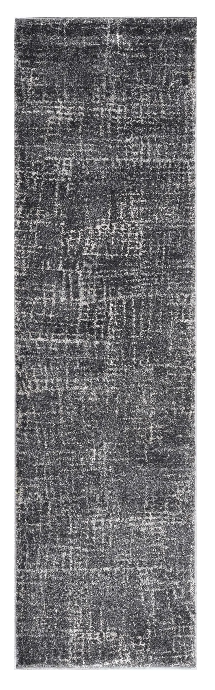 8' X 10' Gray And Dark Gray Abstract Distressed Area Rug